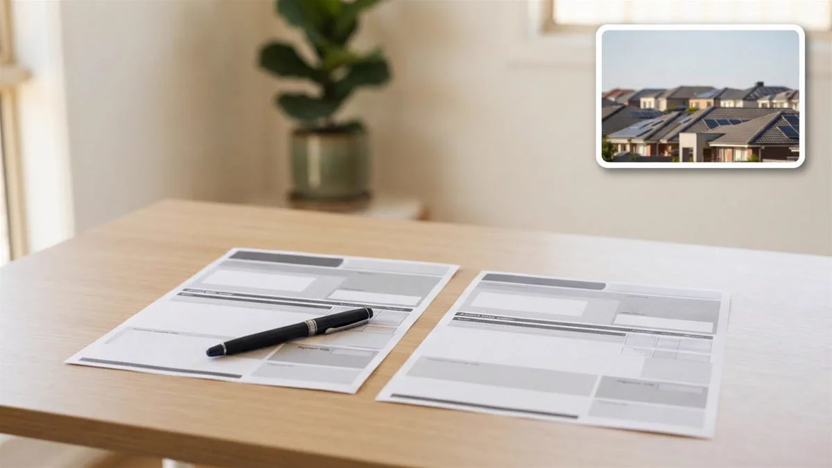 An investor at a desk comparing two council rates notices from different states